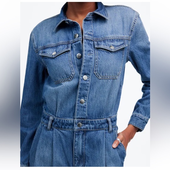 Madewell Blue Denim Women Jeans Overalls - Picture 6 of 12